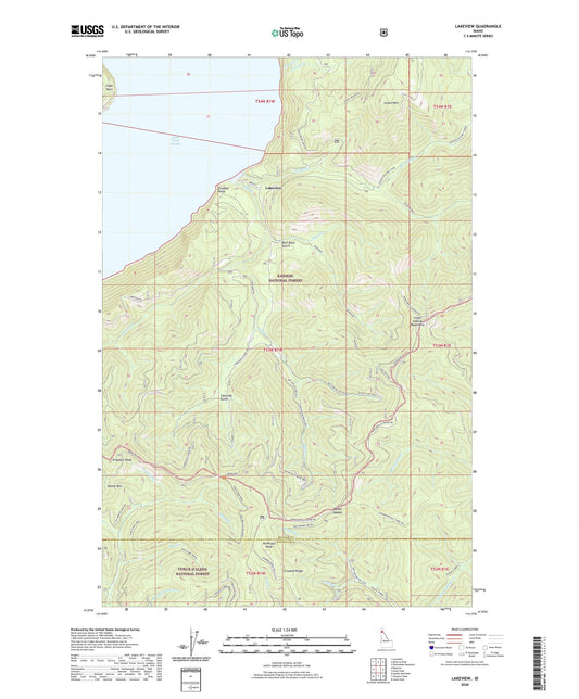 Lakeview Idaho US Topo Map Image