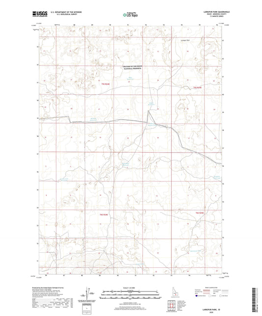 Larkspur Park Idaho US Topo Map Image