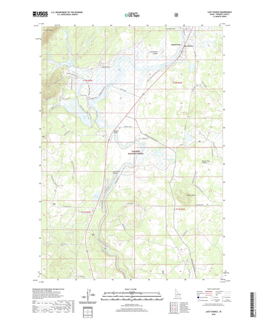 Last Chance Idaho US Topo Map Image