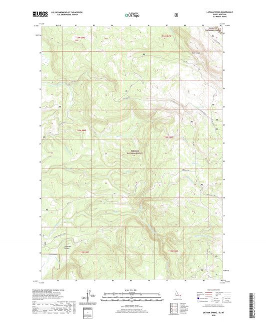 Latham Spring Idaho US Topo Map Image