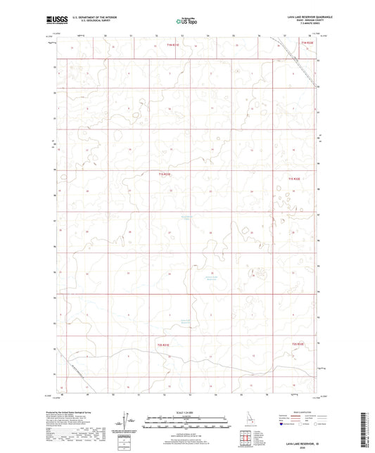 Lava Lake Reservoir Idaho US Topo Map Image