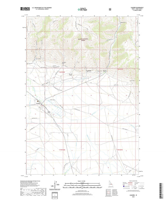 Leadore Idaho US Topo Map Image