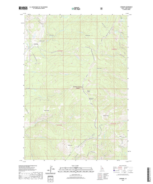 Leesburg Idaho US Topo Map Image