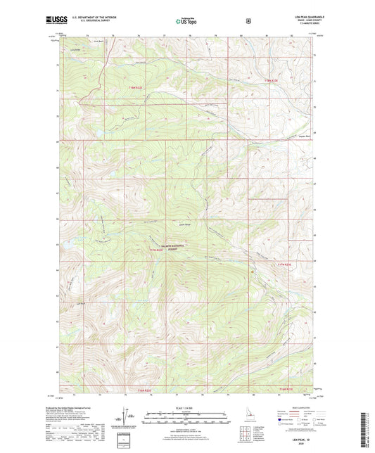 Lem Peak Idaho US Topo Map Image