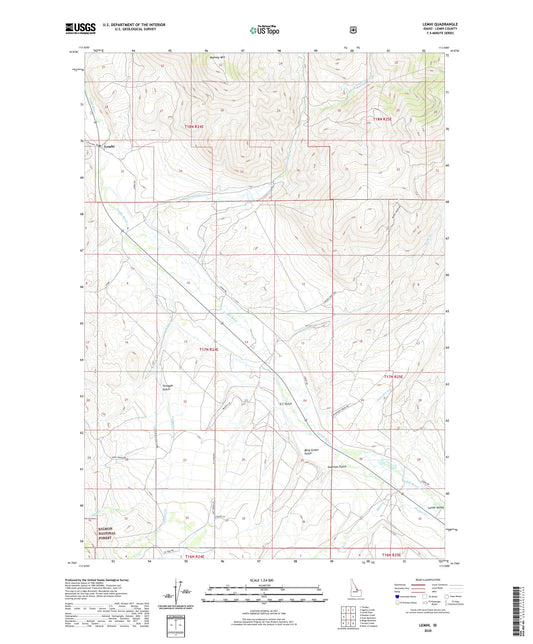 Lemhi Idaho US Topo Map Image