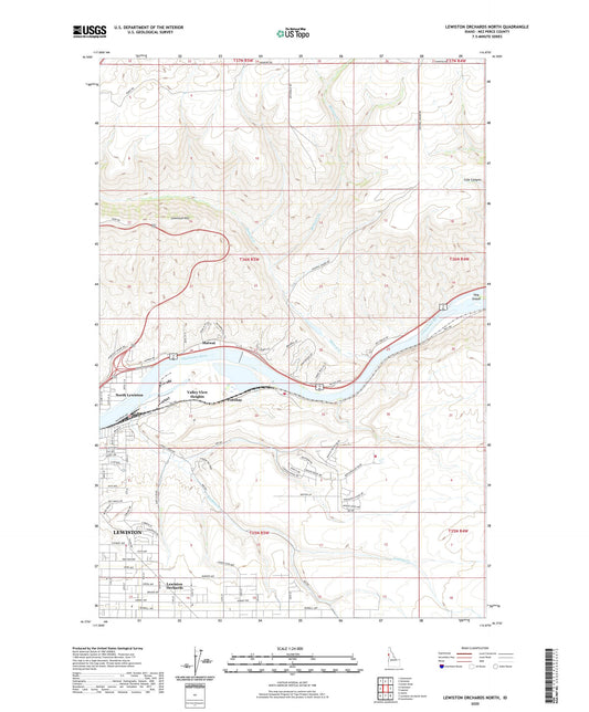 Lewiston Orchards North Idaho US Topo Map Image