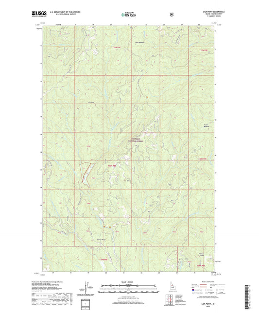 Lick Point Idaho US Topo Map Image