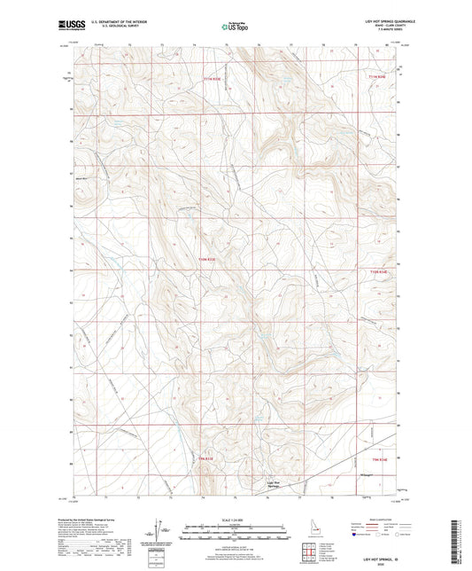 Lidy Hot Springs Idaho US Topo Map Image