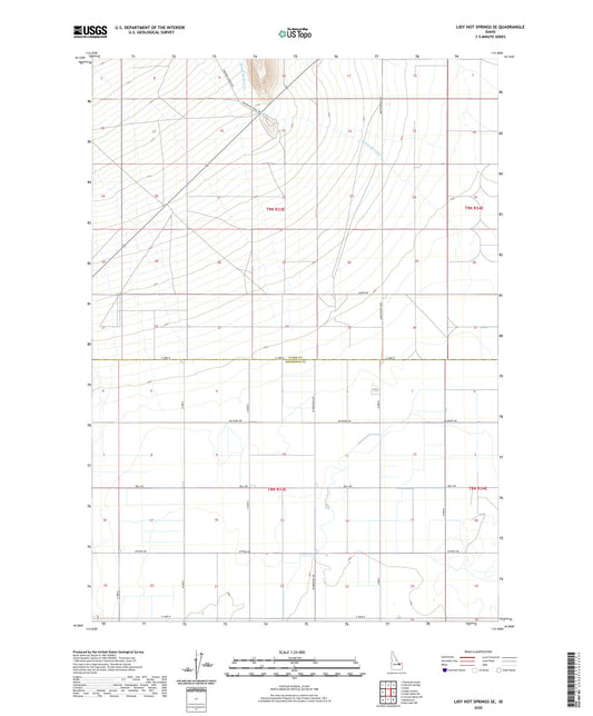 Lidy Hot Springs SE Idaho US Topo Map Image