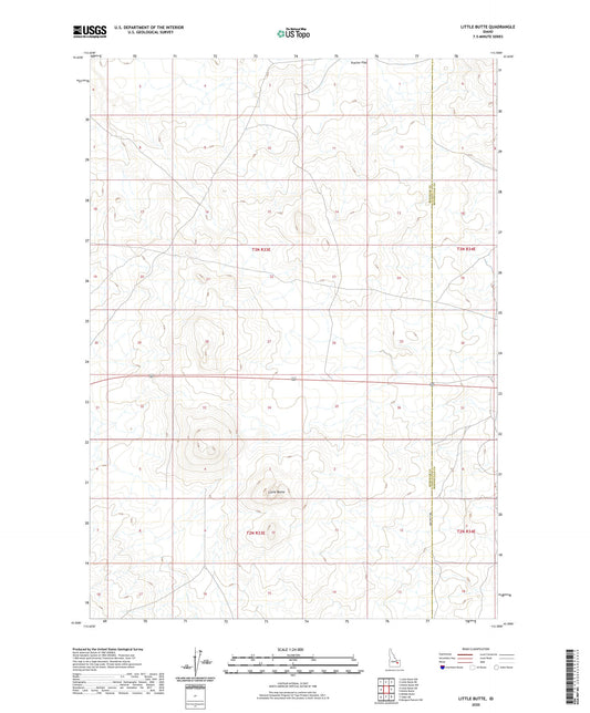 Little Butte Idaho US Topo Map Image