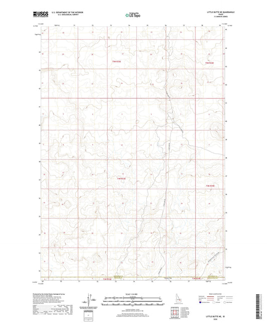 Little Butte NE Idaho US Topo Map Image