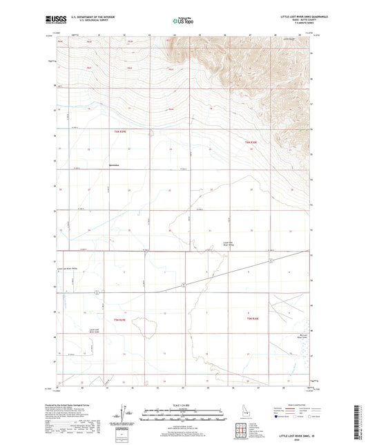 Little Lost River Sinks Idaho US Topo Map Image