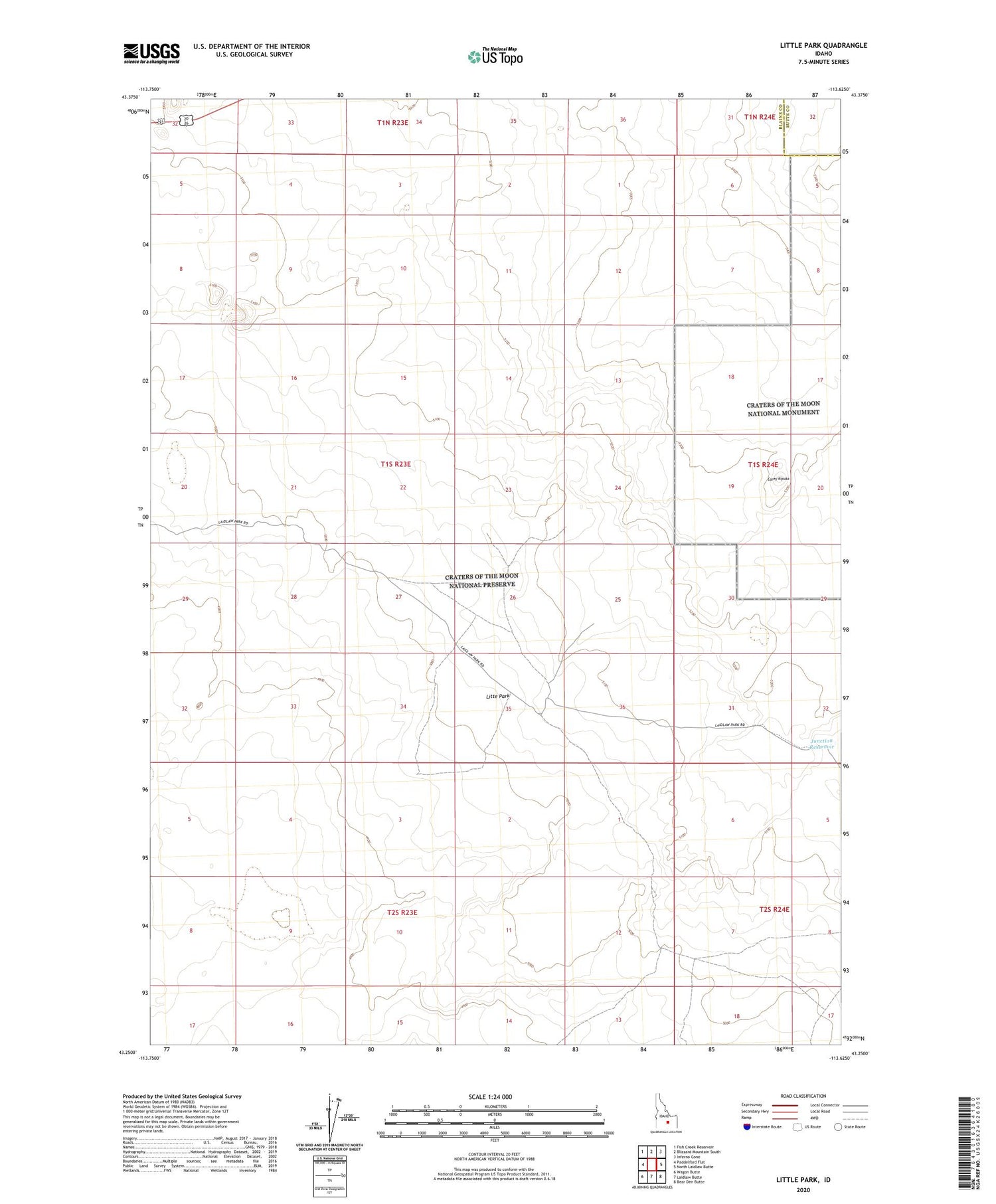 Little Park Idaho US Topo Map Image