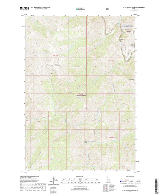 Little Soldier Mountain Idaho US Topo Map Image
