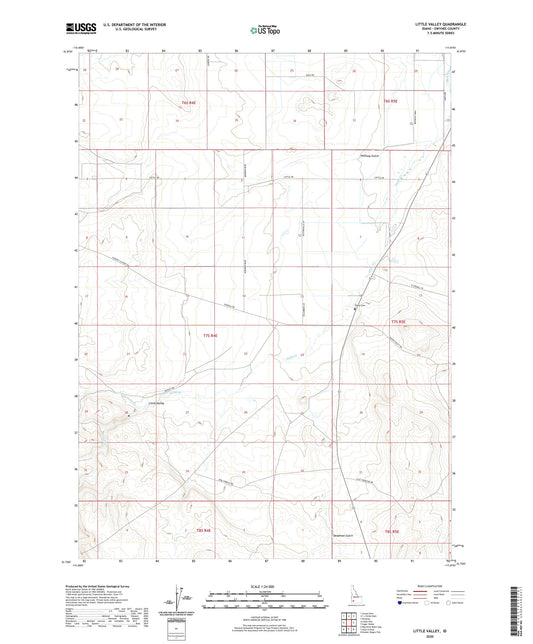 Little Valley Idaho US Topo Map Image