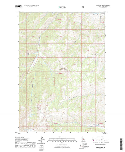 Livingston Creek Idaho US Topo Map Image