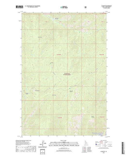 Liz Butte Idaho US Topo Map Image
