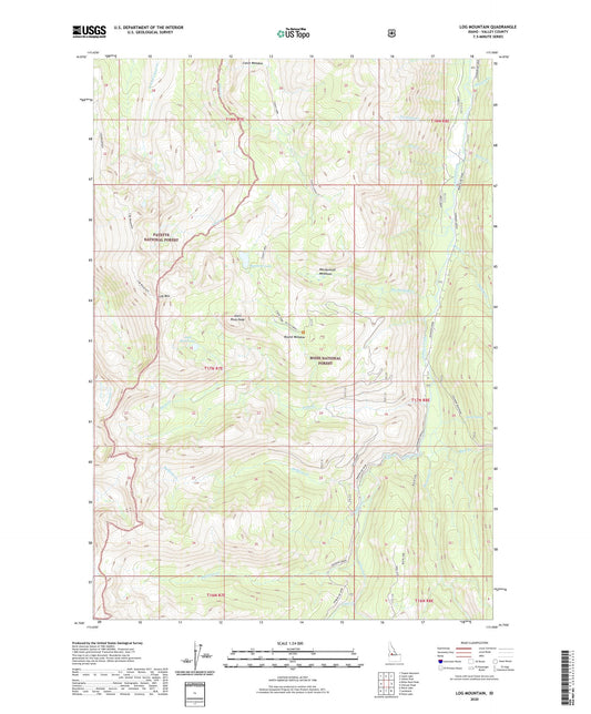 Log Mountain Idaho US Topo Map Image