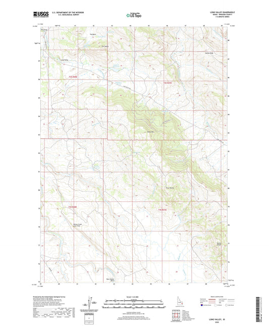 Long Valley Idaho US Topo Map Image