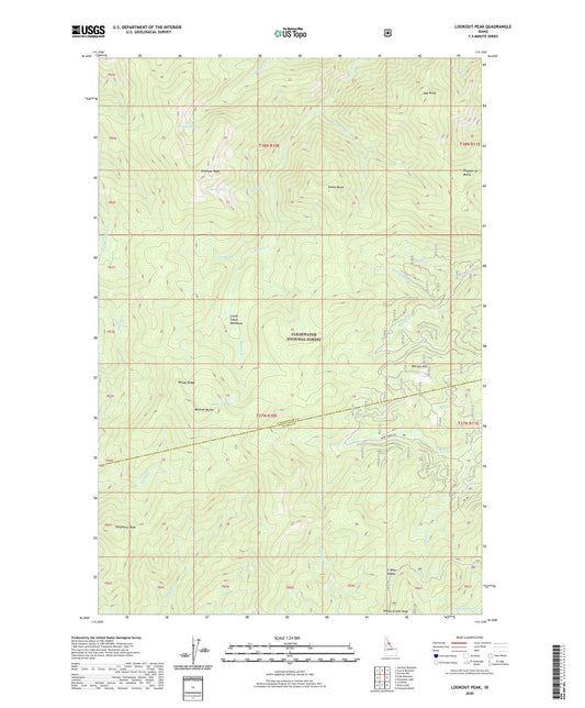 Lookout Peak Idaho US Topo Map Image