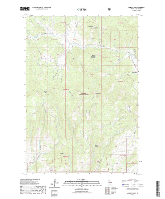 Lookout Point Idaho US Topo Map Image