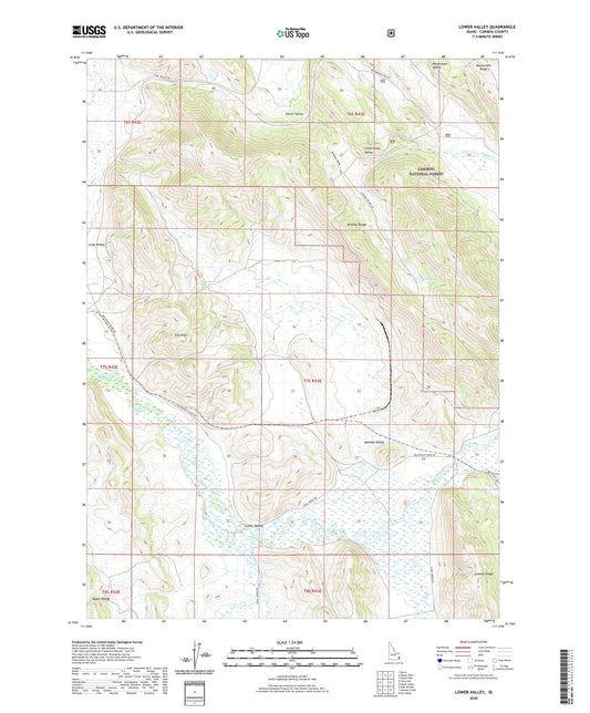 Lower Valley Idaho US Topo Map Image
