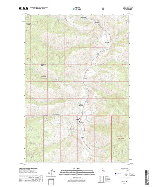 Lucile Idaho US Topo Map Image