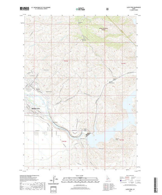 Lucky Peak Idaho US Topo Map Image