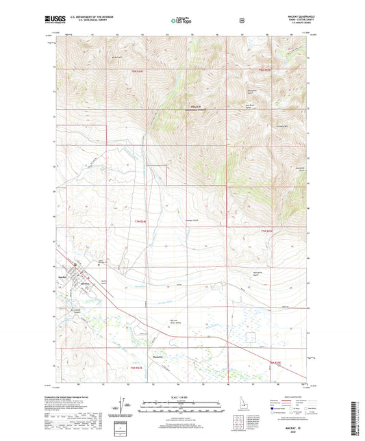 Mackay Idaho US Topo Map Image