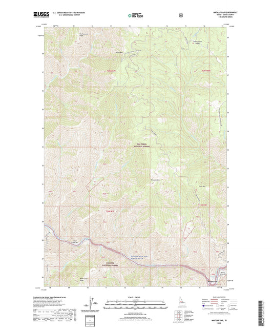 Mackay Bar Idaho US Topo Map Image