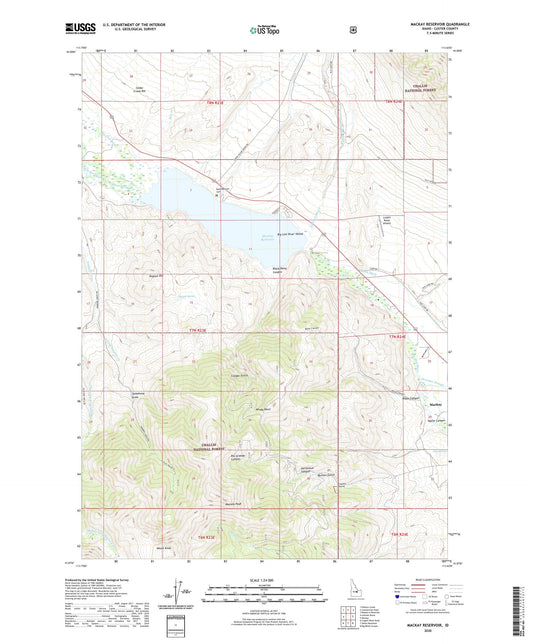 Mackay Reservoir Idaho US Topo Map Image