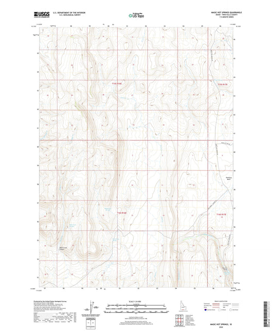 Magic Hot Springs Idaho US Topo Map Image