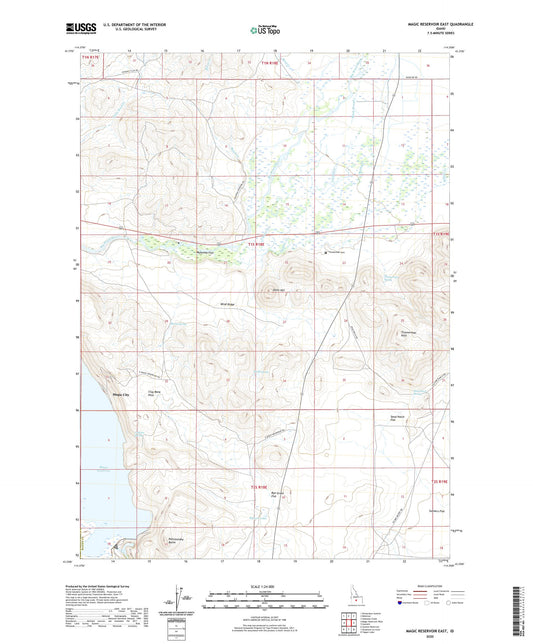 Magic Reservoir East Idaho US Topo Map Image