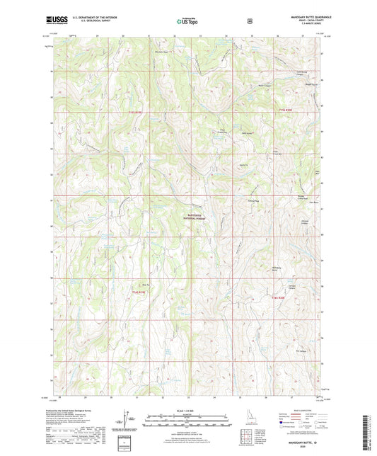 Mahogany Butte Idaho US Topo Map Image