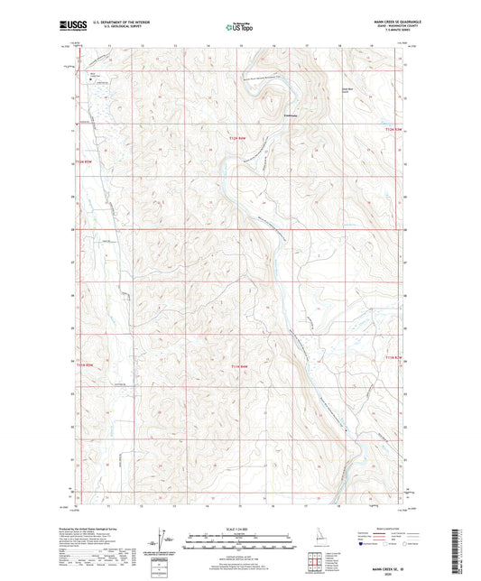 Mann Creek SE Idaho US Topo Map Image
