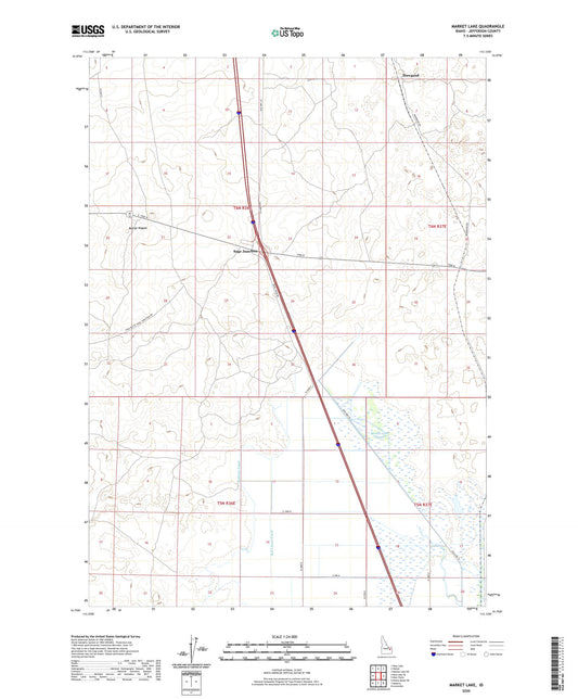 Market Lake Idaho US Topo Map Image