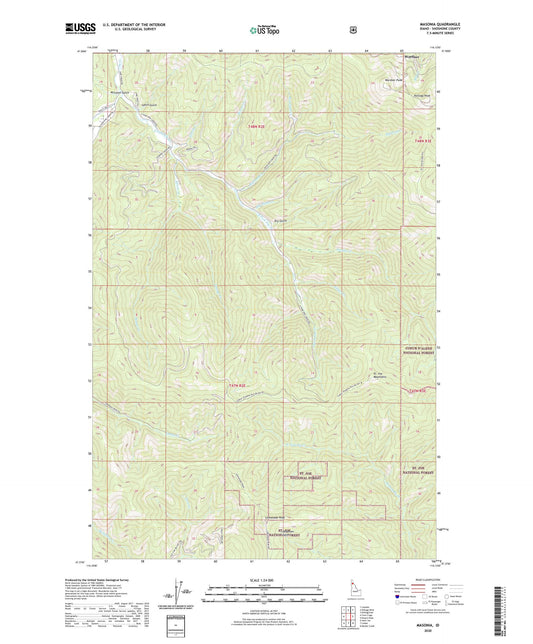 Masonia Idaho US Topo Map Image