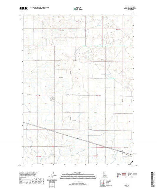 Max Idaho US Topo Map Image