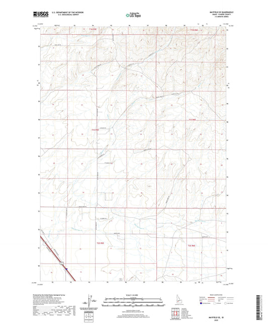 Mayfield SE Idaho US Topo Map Image