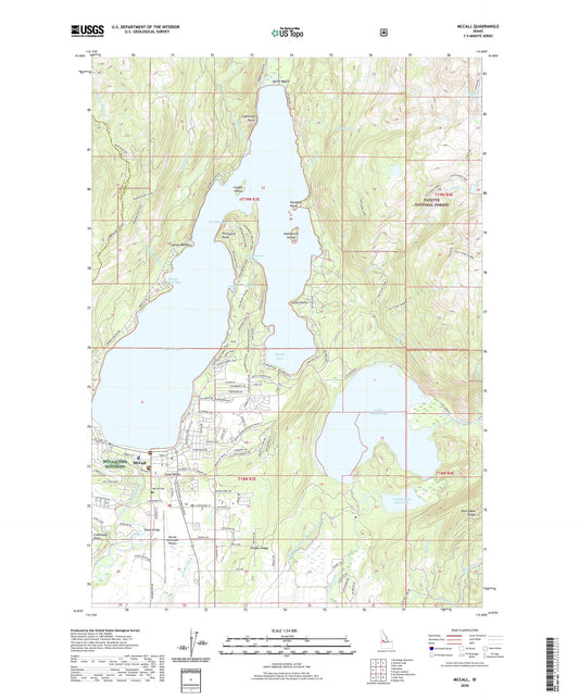McCall Idaho US Topo Map Image