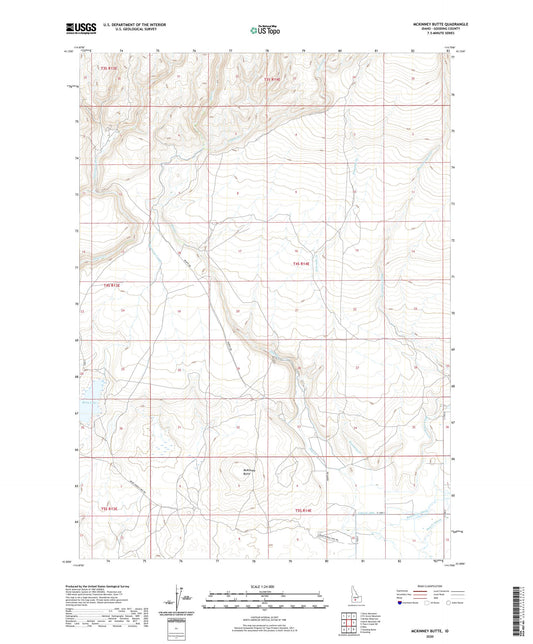 McKinney Butte Idaho US Topo Map Image
