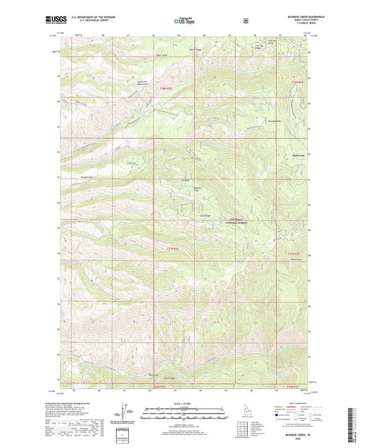McKinzie Creek Idaho US Topo Map Image
