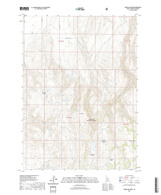McMullen Basin Idaho US Topo Map Image