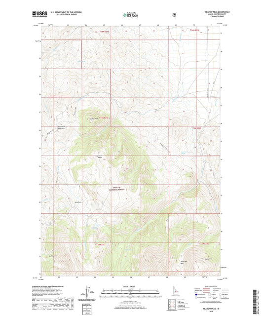 Meadow Peak Idaho US Topo Map Image