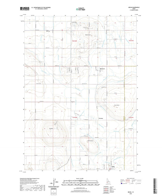 Melba Idaho US Topo Map Image