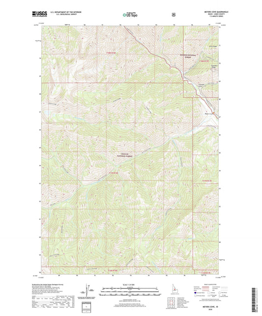 Meyers Cove Idaho US Topo Map Image