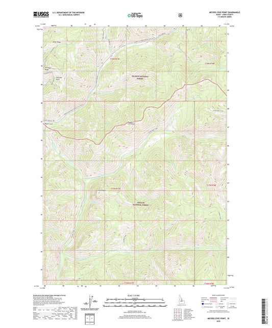 Meyers Cove Point Idaho US Topo Map Image