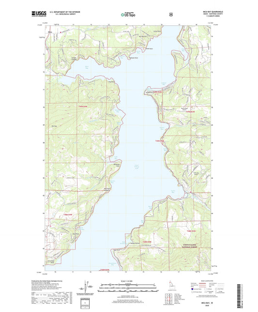 Mica Bay Idaho US Topo Map Image
