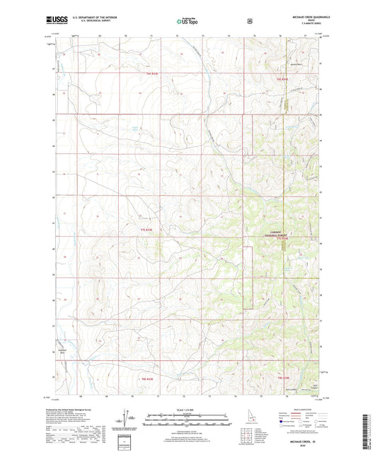 Michaud Creek Idaho US Topo Map Image
