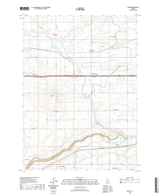 Milner Idaho US Topo Map Image